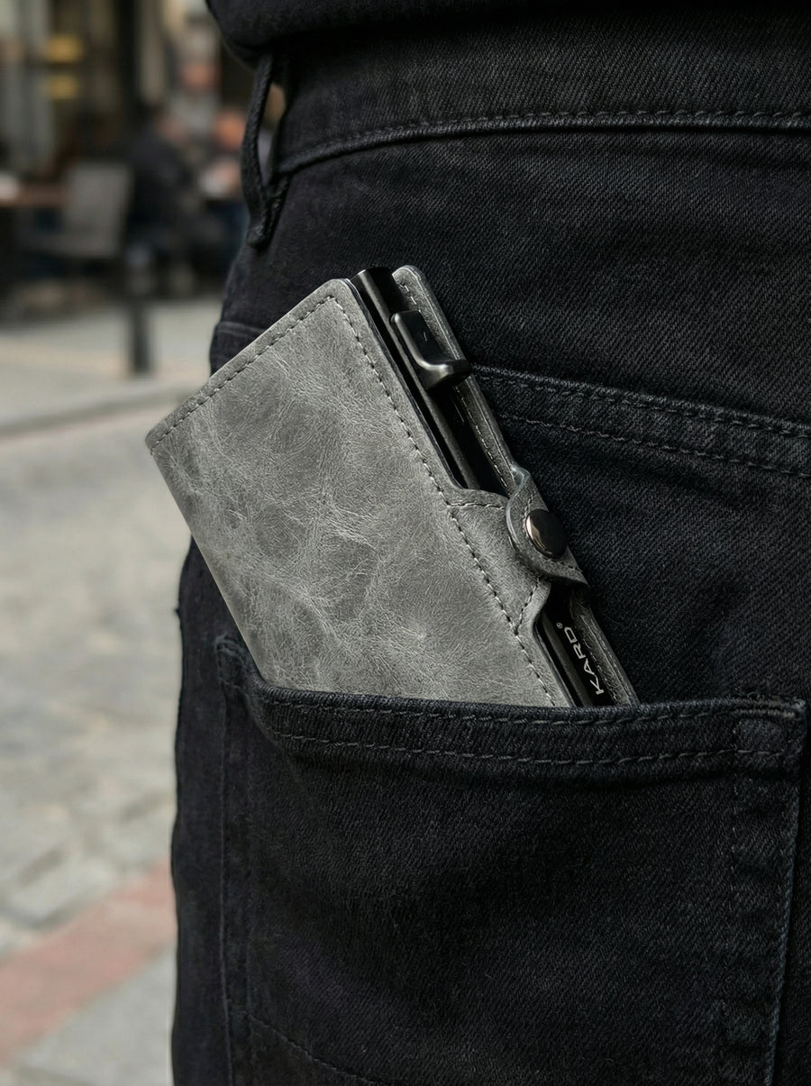 Billetera KARD Slim Vintage Grey